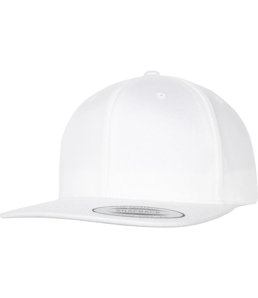 Flexfit Cotton Snapback Cap — White