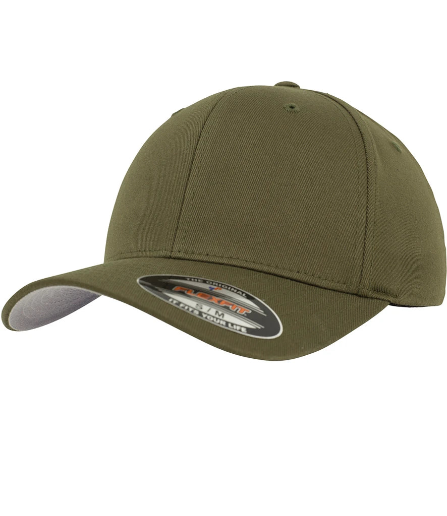 Flexfit Wooly Combed Cap — Olive Green