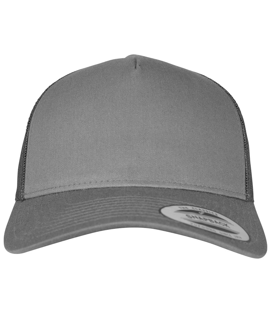 Flexfit 5 Panel Retro Trucker Cap — Charcoal