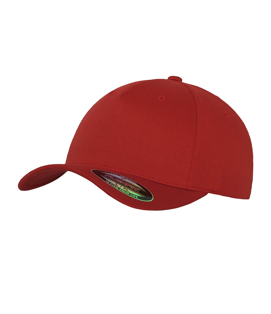 Flexfit 5 Panel Cap — Red