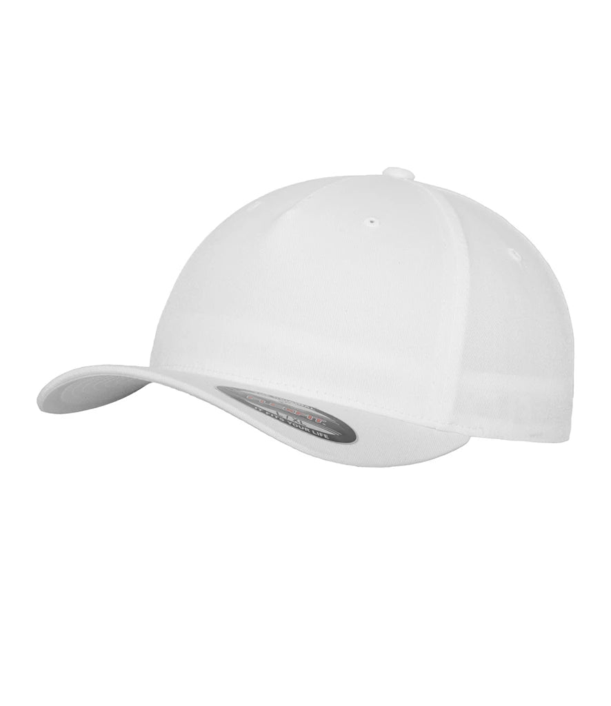 Flexfit 5 Panel Cap — White