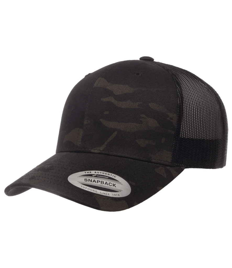 Flexfit Multicam® Retro Trucker Cap — Black Multicam