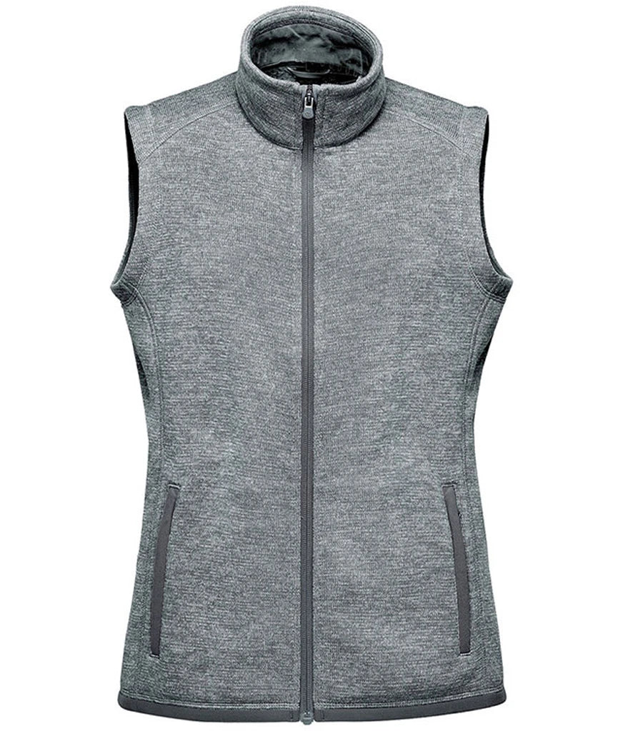 Stormtech Ladies Avalante Full Zip Knitted Fleece Gilet — Granite Heather