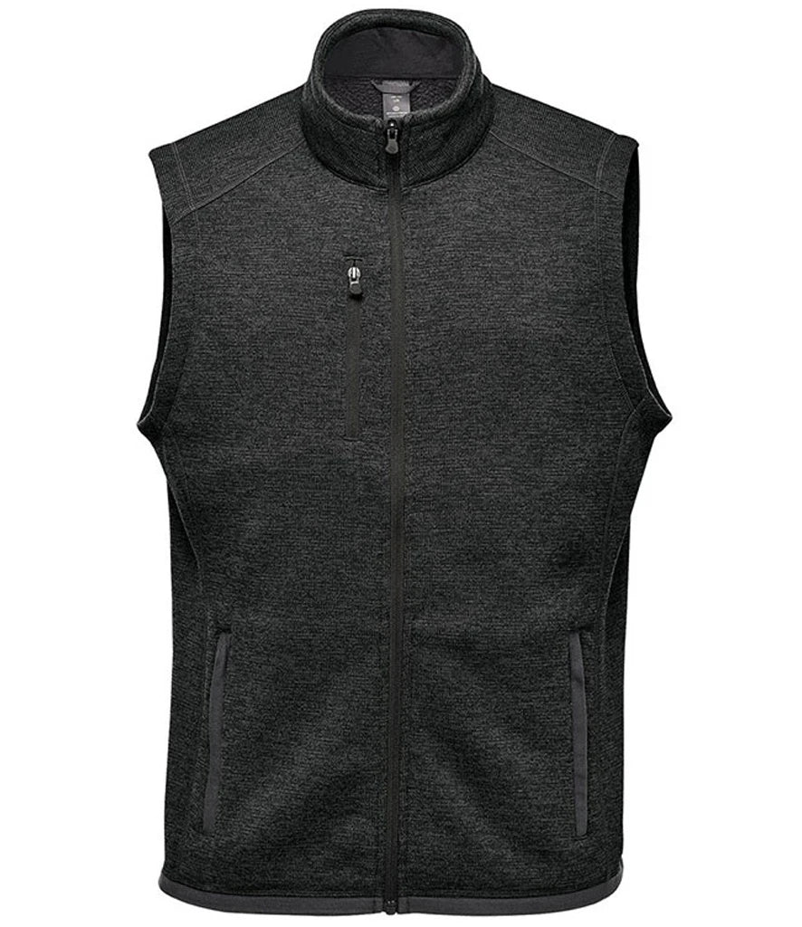 Stormtech Avalante Full Zip Knitted Fleece Gilet — Black Heather
