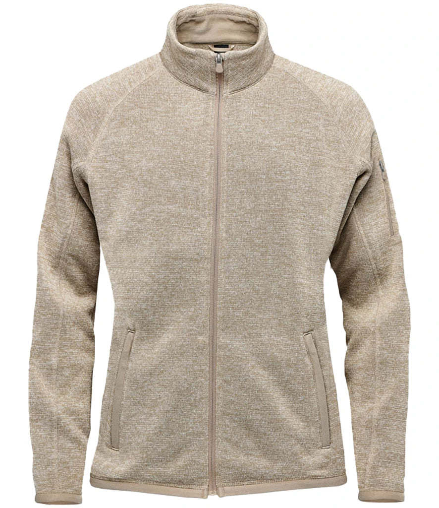 Stormtech Ladies Avalante Full Zip Knitted Fleece Jacket — Oatmeal Heather