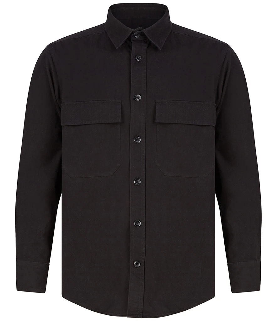 Front Row Drill Overshirt — Black