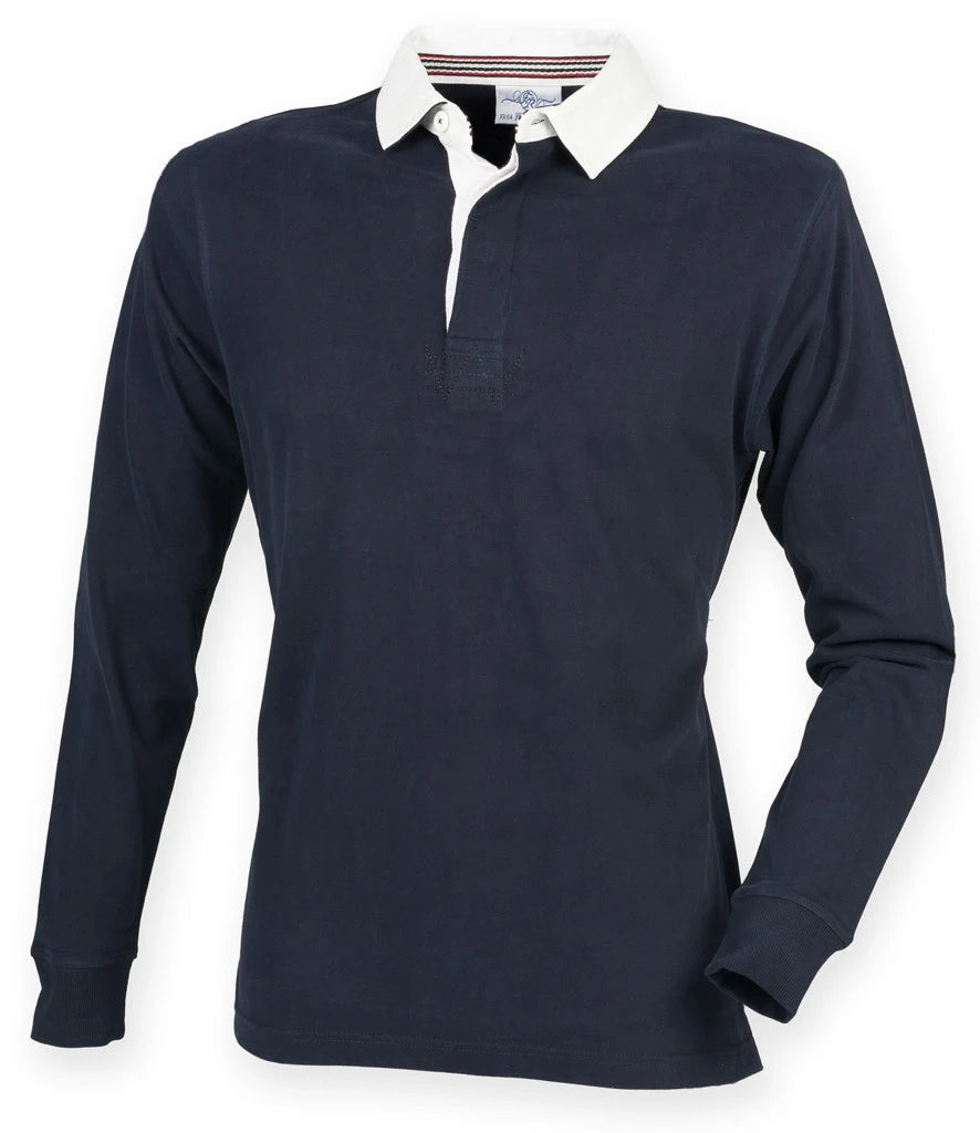 Front Row Premium Superfit Rugby Shirt — Navy