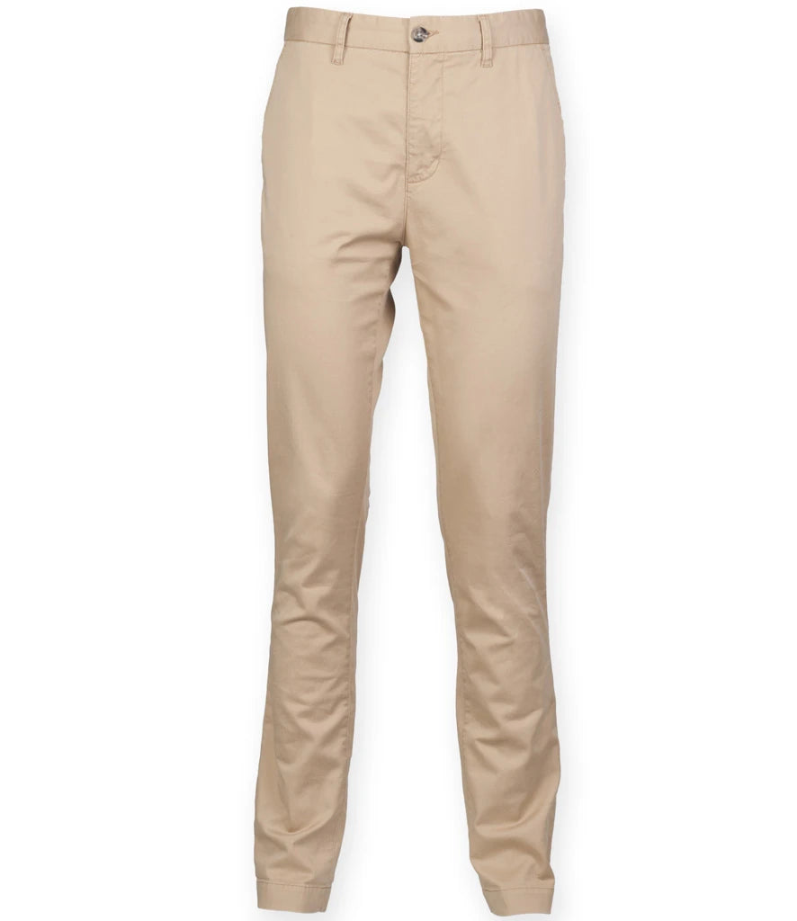 Front Row Stretch Chino Trousers — Stone