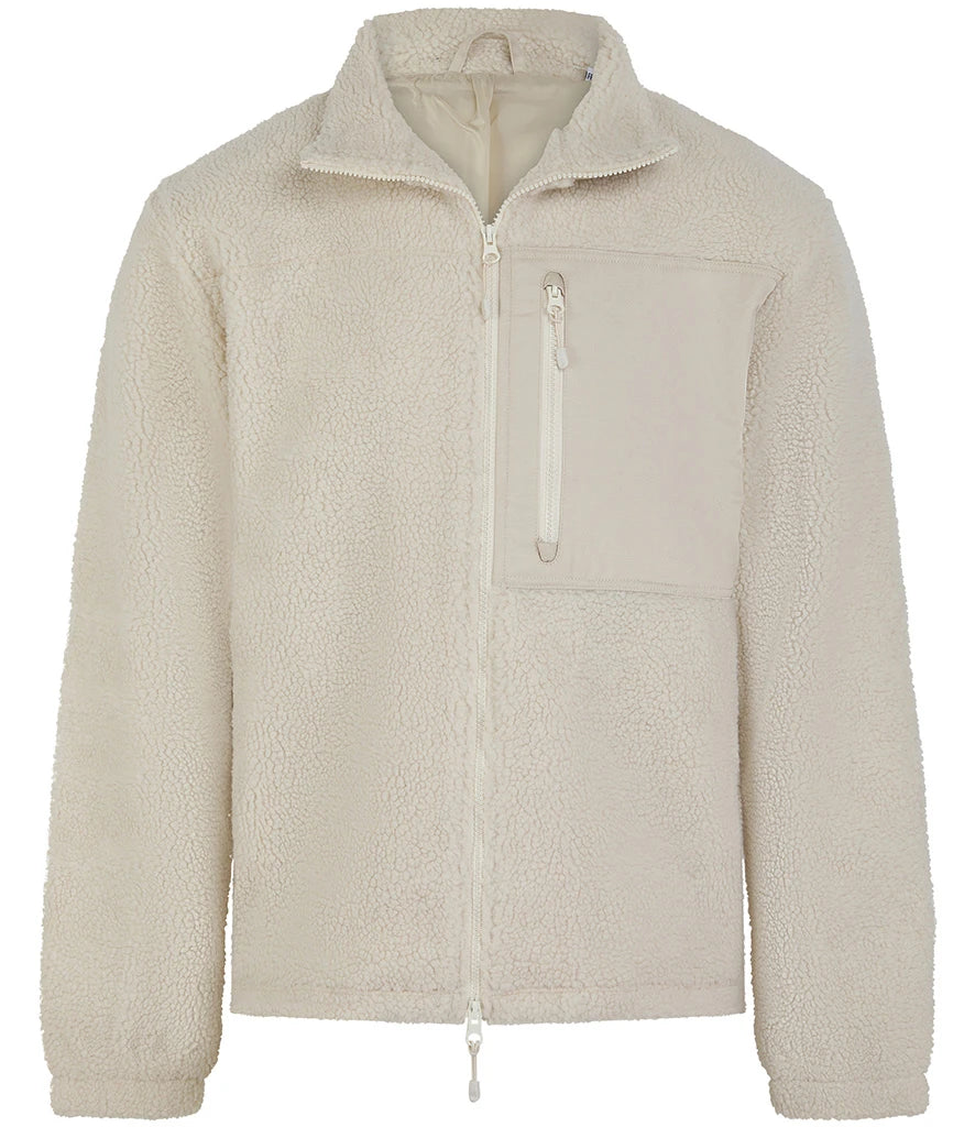 Front Row Recycled Sherpa Fleece Jacket — Natural