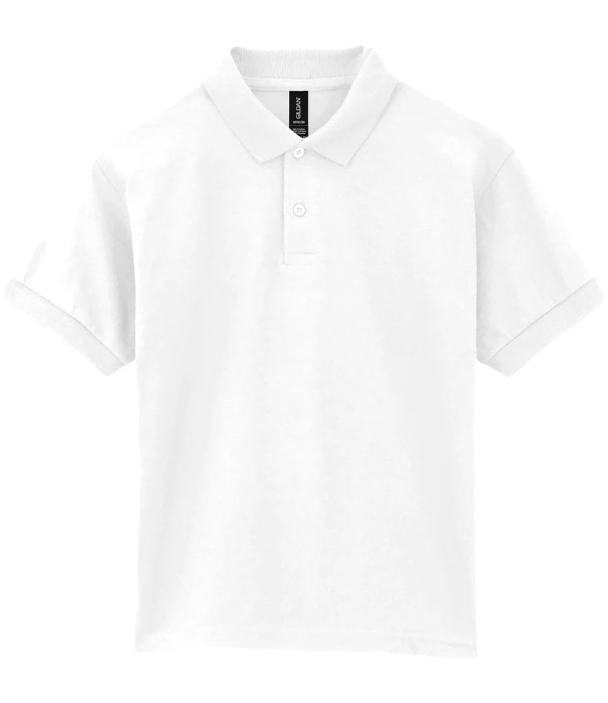 Gildan Kids DryBlend® Jersey Polo Shirt — White