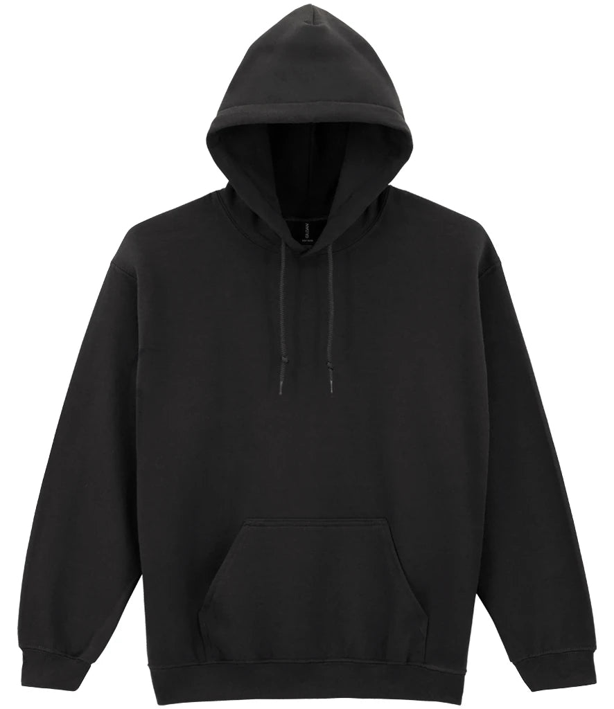 Gildan Softstyle Midweight Hooded Sweatshirt in Black, front view