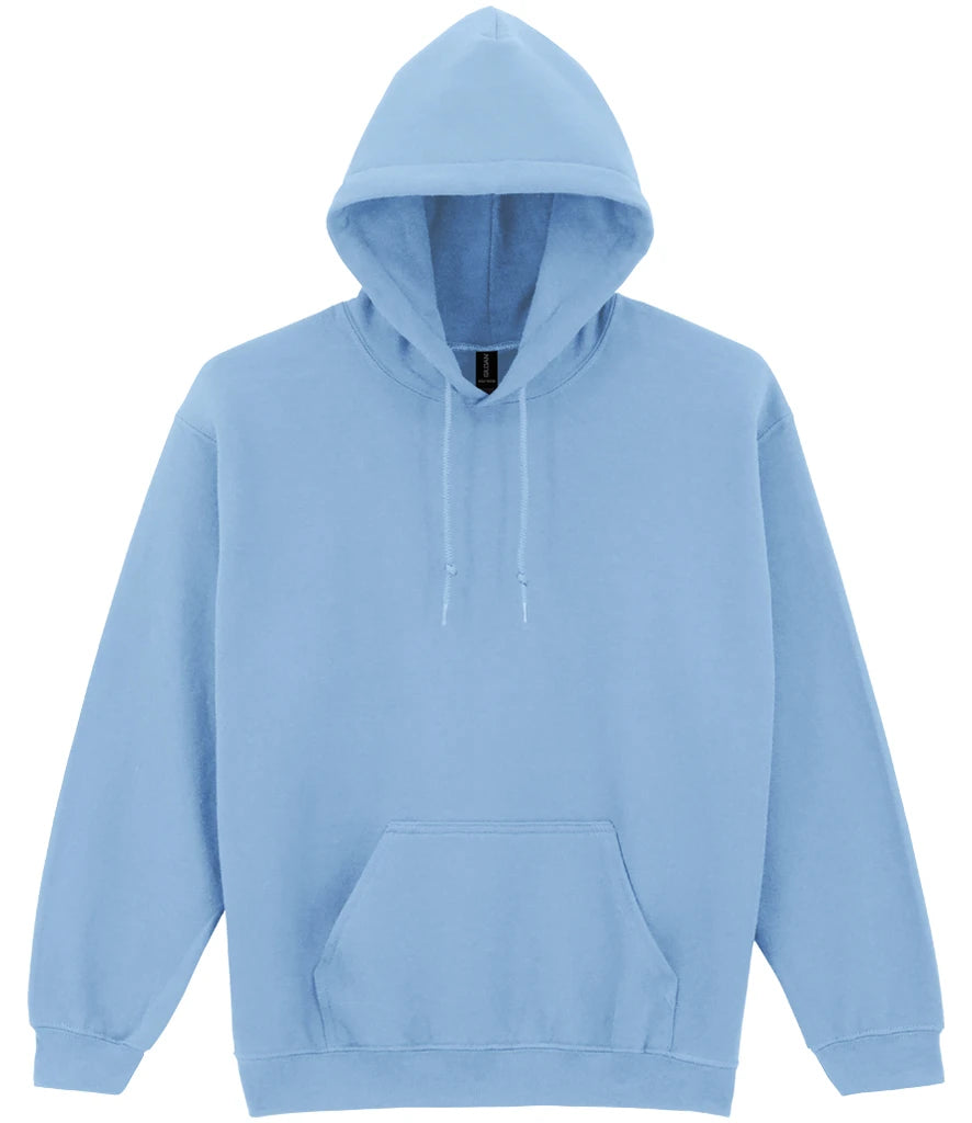 Gildan Softstyle Midweight Hooded Sweatshirt in Light Blue, front view