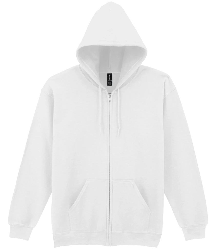Gildan Heavy Blend™ Zip Hooded Sweatshirt — White