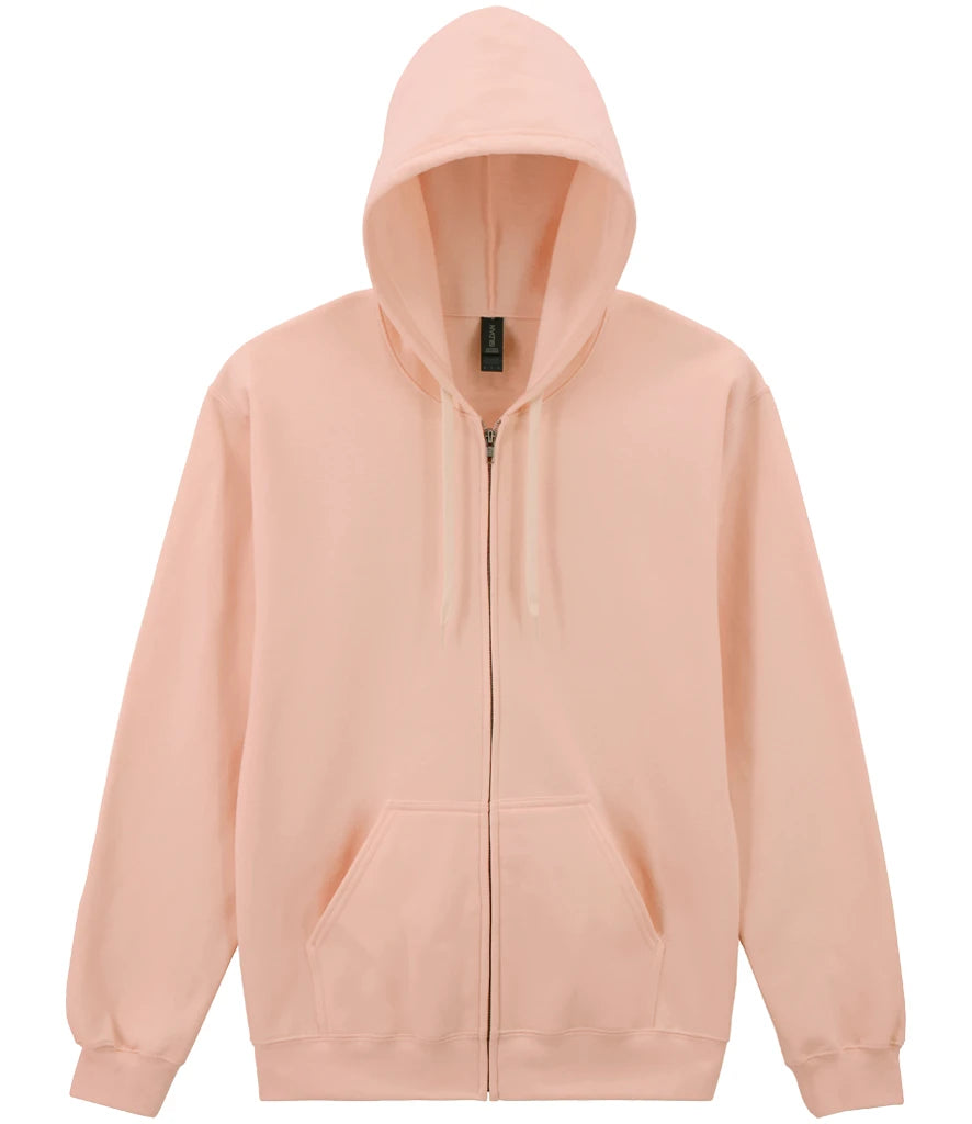 Gildan SoftStyle® Midweight Full Zip Hooded Sweatshirt — Dusty Rose