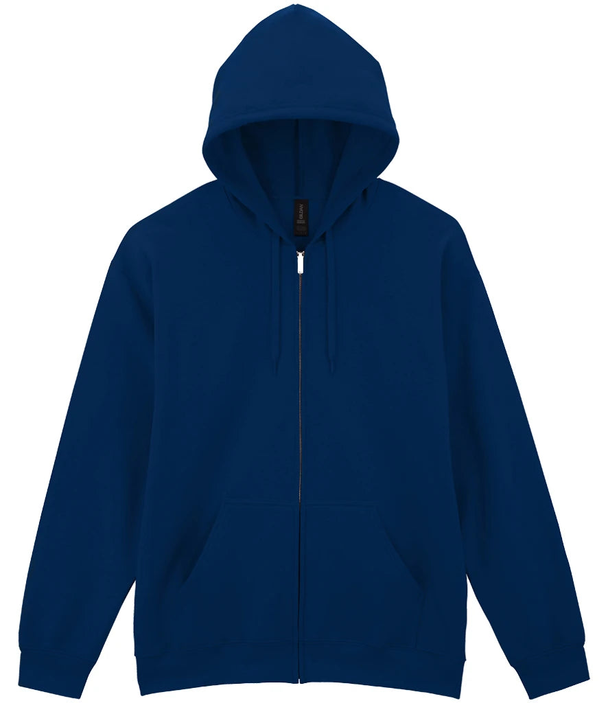 Gildan SoftStyle® Midweight Full Zip Hooded Sweatshirt — Navy