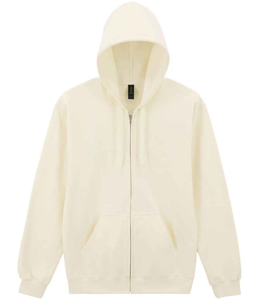 Gildan SoftStyle® Midweight Full Zip Hooded Sweatshirt — Off White