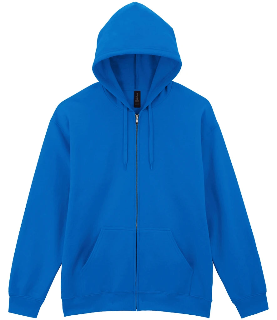 Gildan SoftStyle® Midweight Full Zip Hooded Sweatshirt — Royal Blue