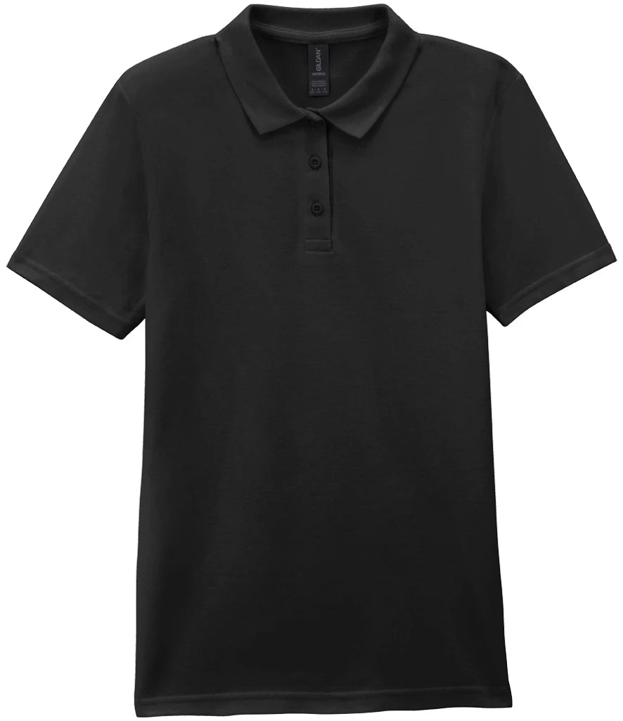 Gildan Ladies SoftStyle® Double Piqué Polo Shirt — Black