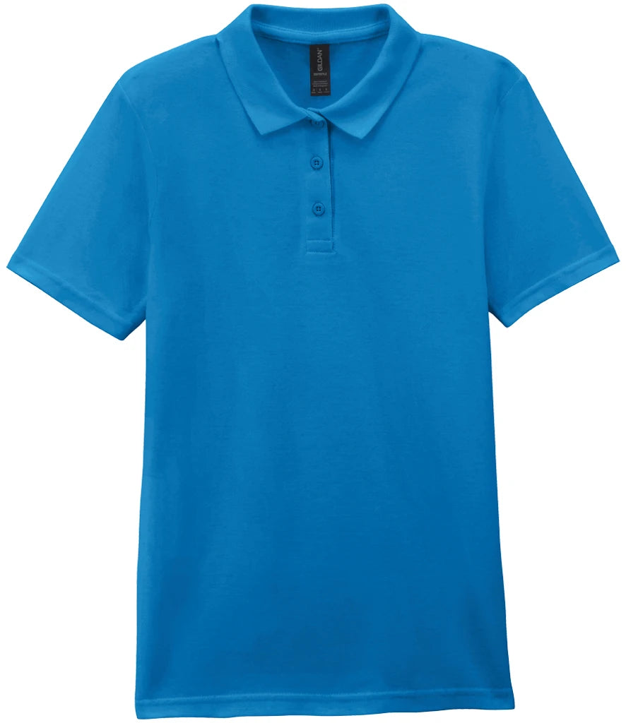 Gildan Ladies SoftStyle® Double Piqué Polo Shirt — Sapphire Blue