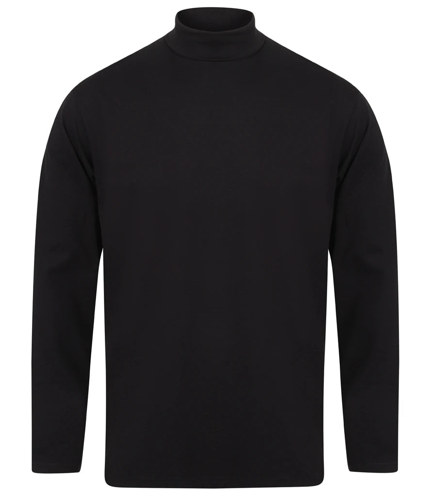 Henbury Long Sleeve Roll Neck Top — Navy