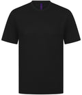Henbury Unisex Coolplus® Wicking Piqué T-Shirt — Black