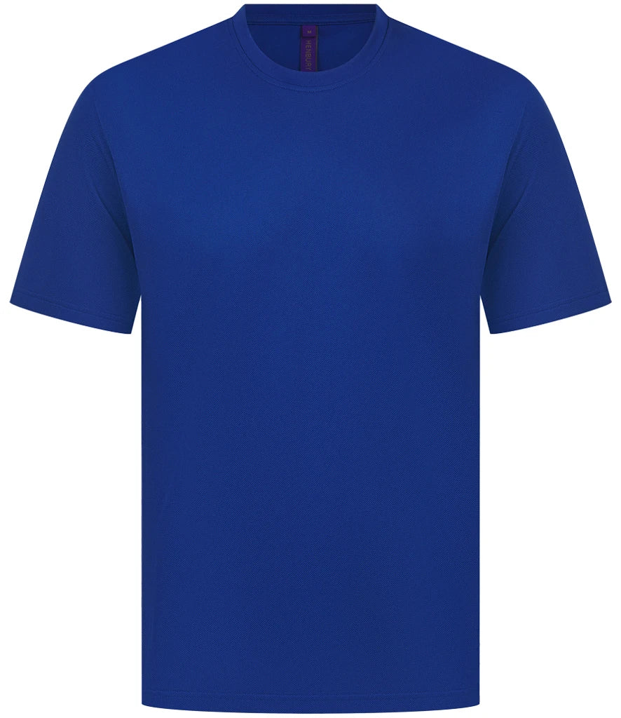 Henbury Unisex Coolplus® Wicking Piqué T-Shirt — Royal Blue
