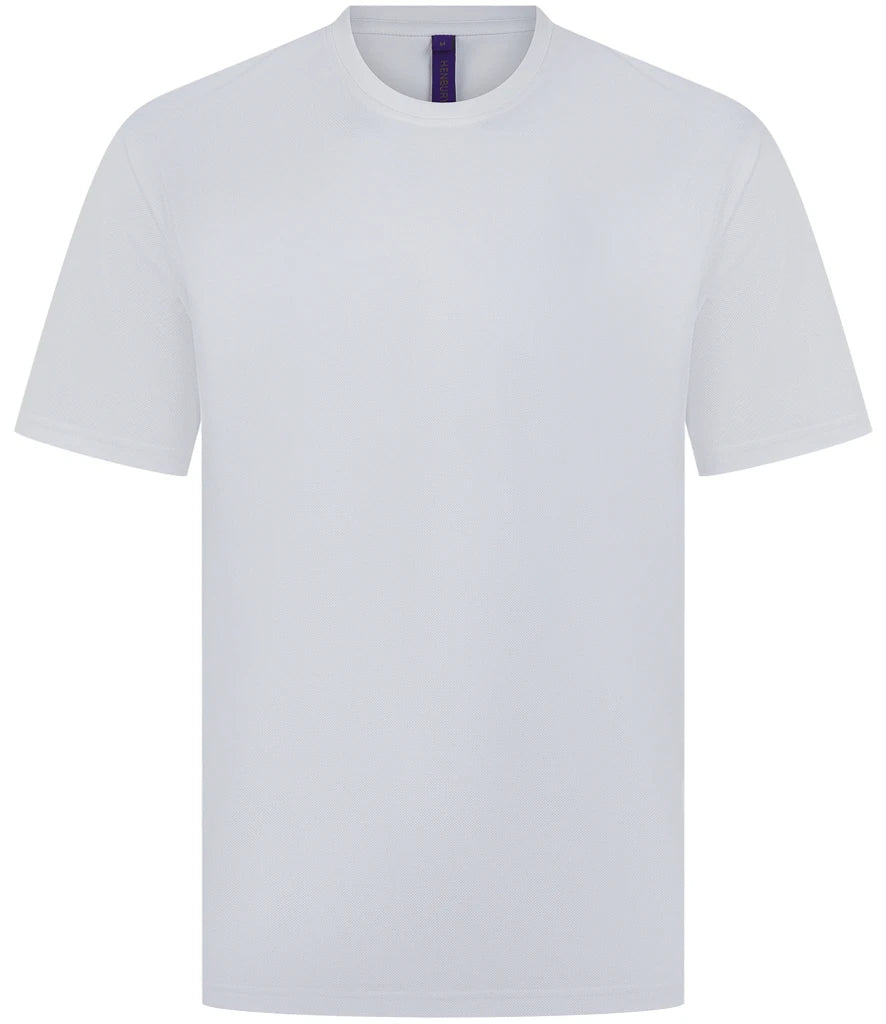 Henbury Unisex Coolplus® Wicking Piqué T-Shirt — White