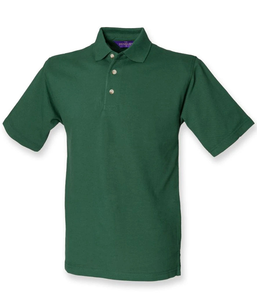 Henbury Classic Heavy Cotton Piqué Polo Shirt — Bottle Green