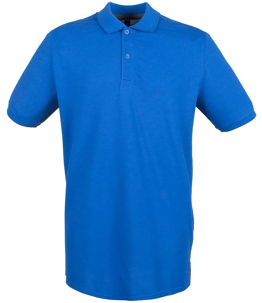 Henbury Modern Fit Cotton Piqué Polo Shirt — Royal Blue