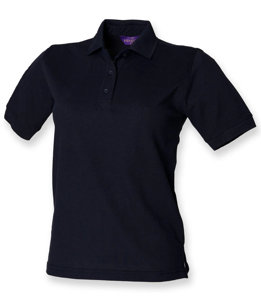 Henbury Ladies Poly/Cotton Piqué Polo Shirt — Navy