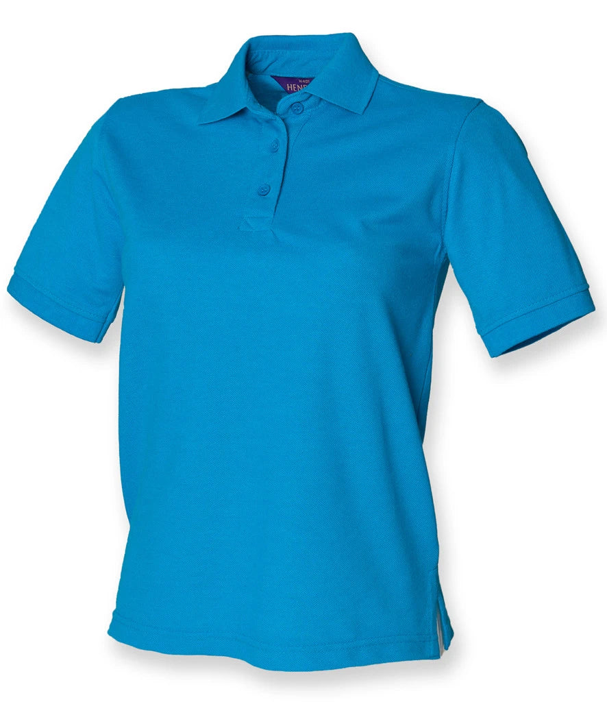 Henbury Ladies Poly/Cotton Piqué Polo Shirt — Sapphire Blue