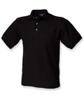 Henbury Ultimate Poly/Cotton Piqué Polo Shirt — Black