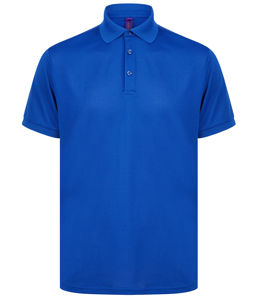 Henbury Recycled Polyester Piqué Polo Shirt — Royal Blue