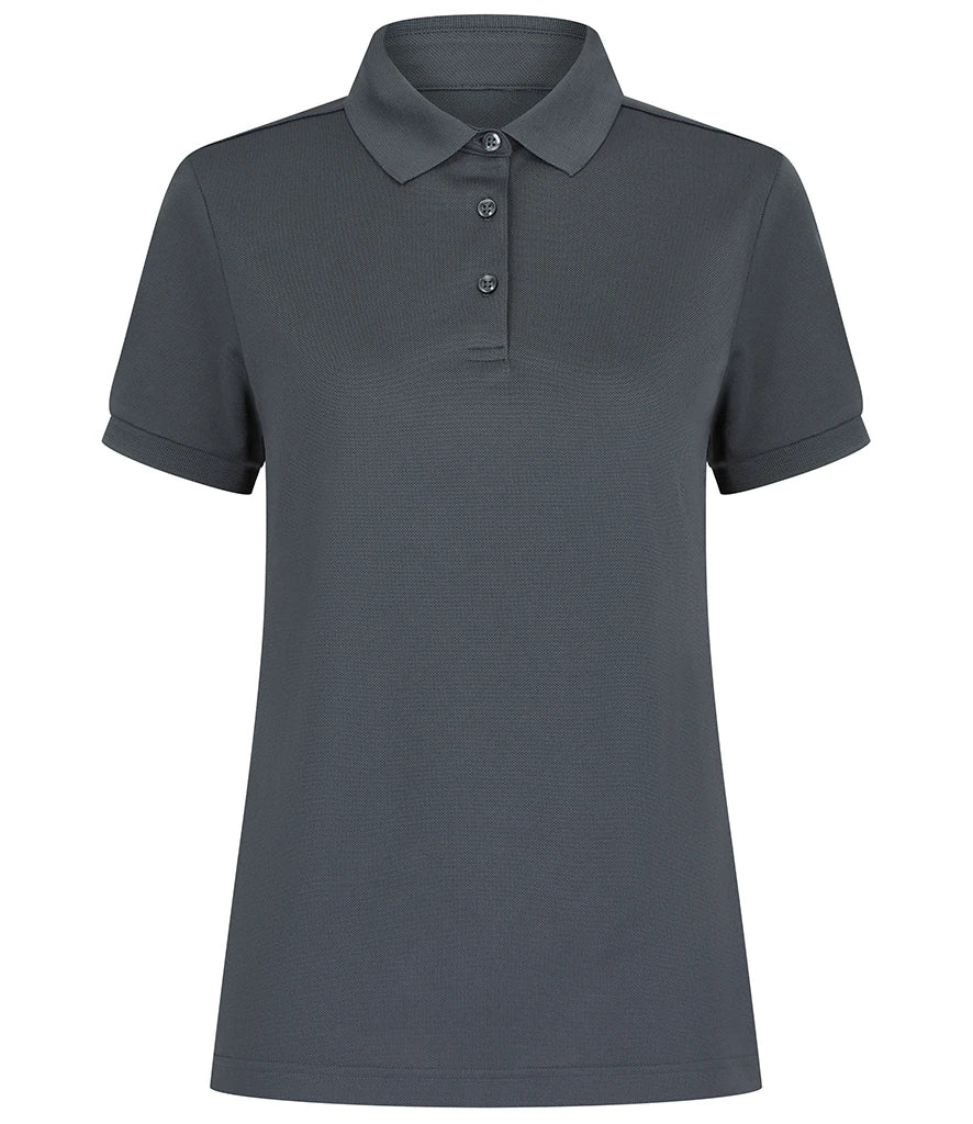 Henbury Ladies Recycled Polyester Polo Shirt — Charcoal