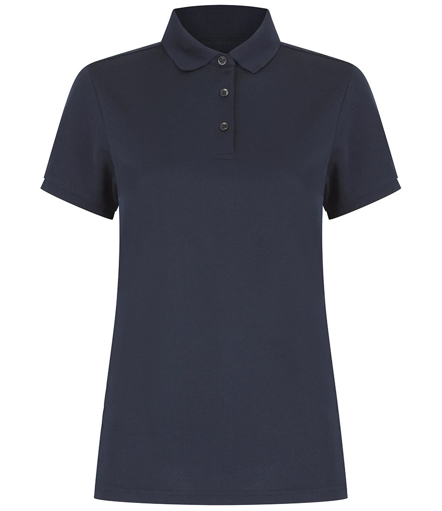 Henbury Ladies Recycled Polyester Polo Shirt — Navy