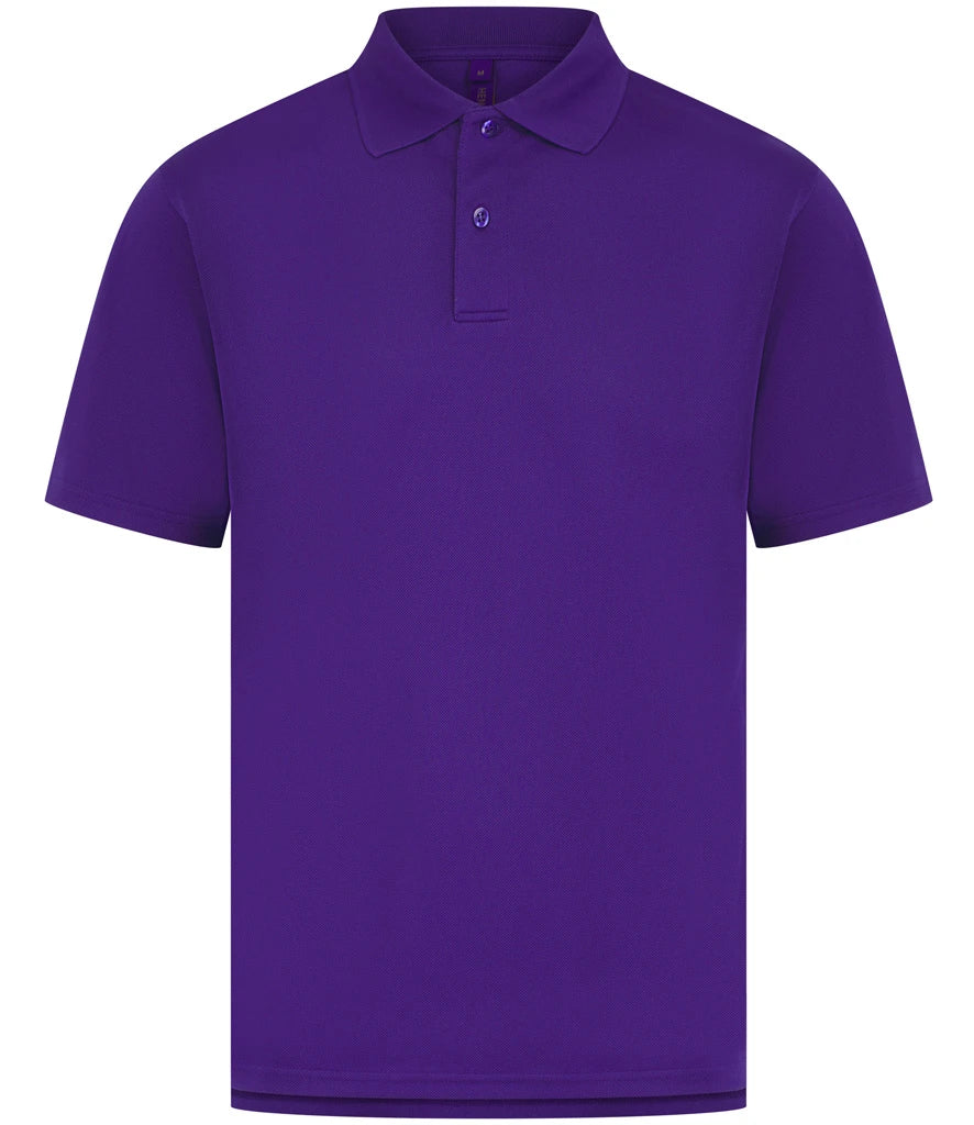 Henbury Coolplus® Wicking Piqué Polo Shirt — Bright Purple