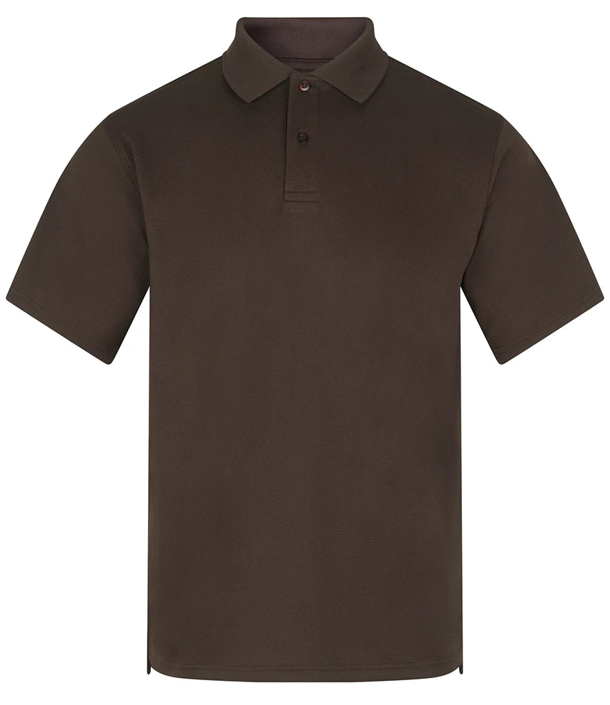 Henbury Coolplus® Wicking Piqué Polo Shirt — Chocolate