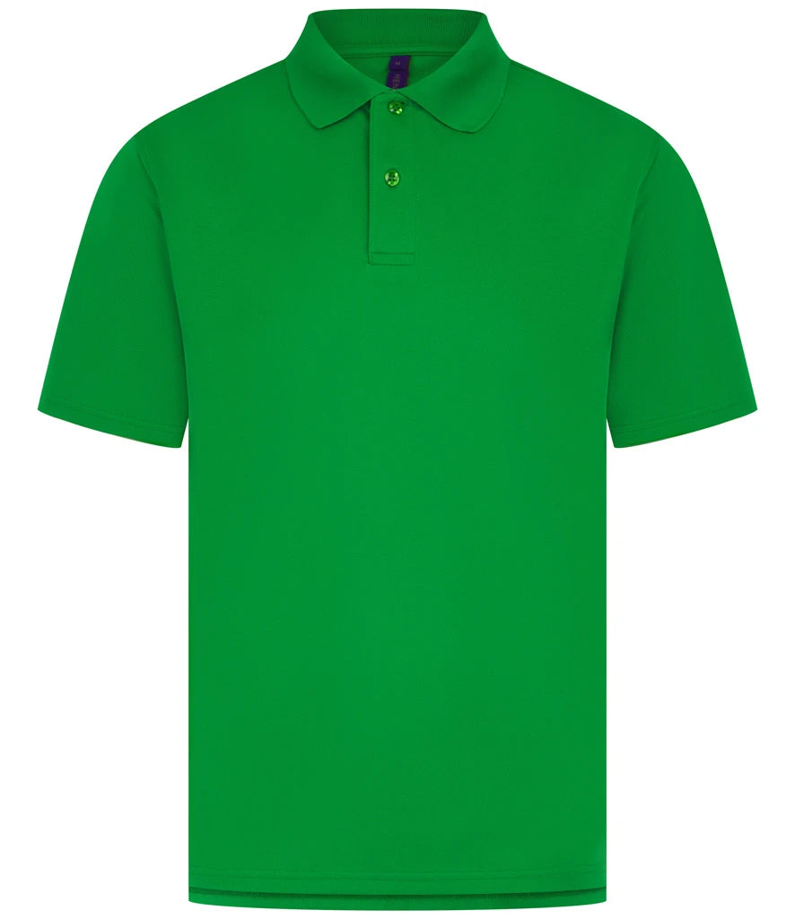 Henbury Coolplus® Wicking Piqué Polo Shirt — Kelly Green