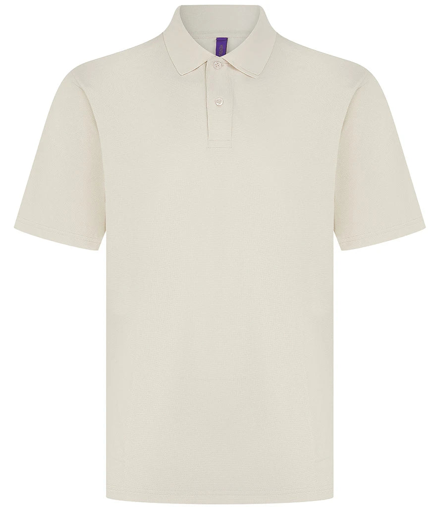 Henbury Coolplus® Wicking Piqué Polo Shirt — Natural