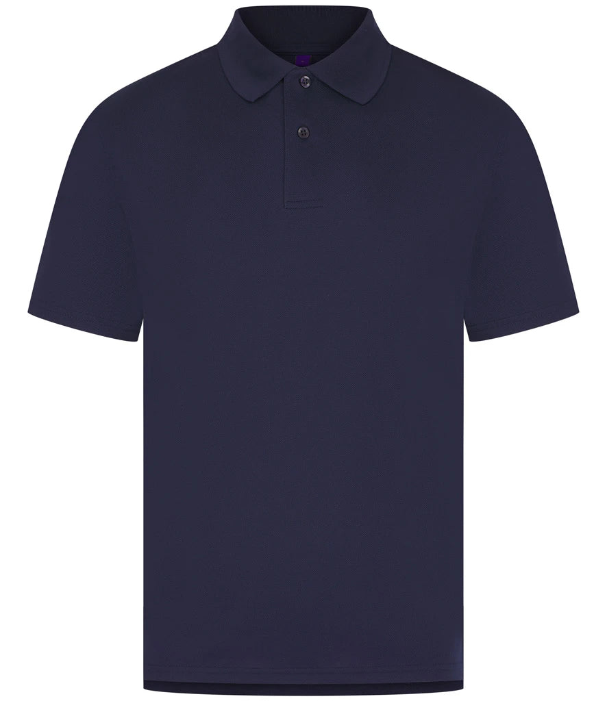 Henbury Coolplus® Wicking Piqué Polo Shirt — Oxford Navy