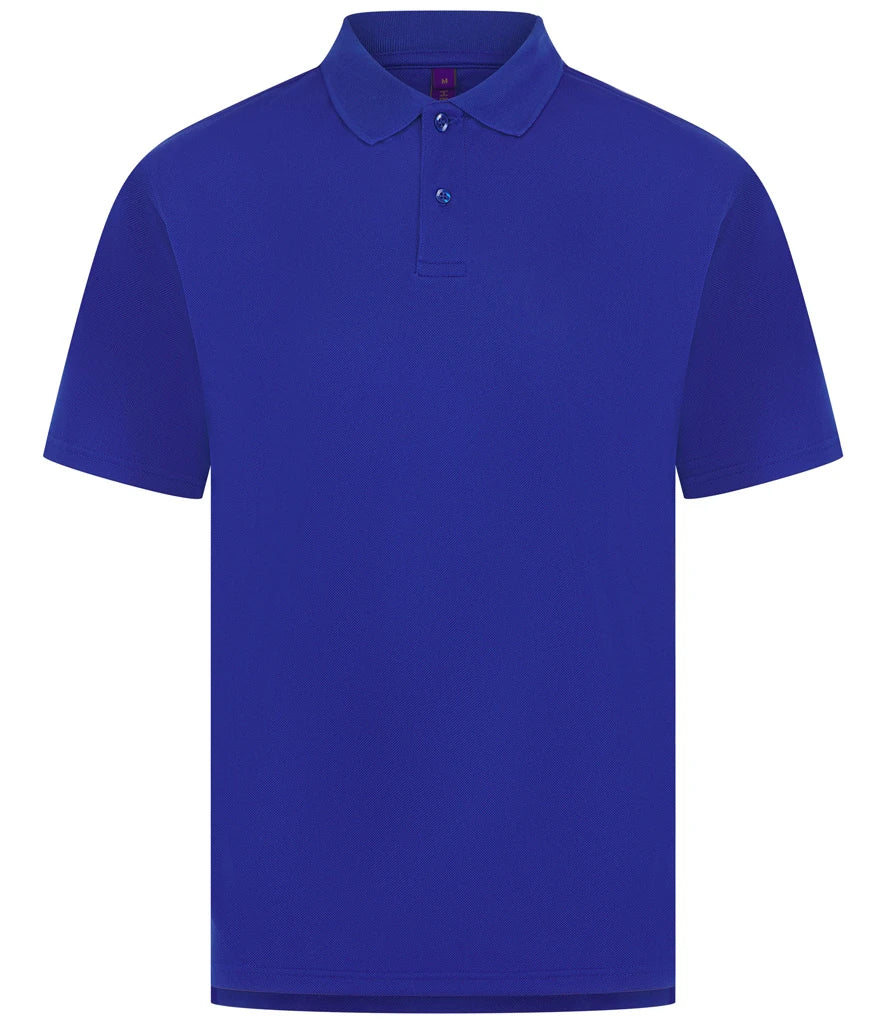 Henbury Coolplus® Wicking Piqué Polo Shirt — Royal Blue