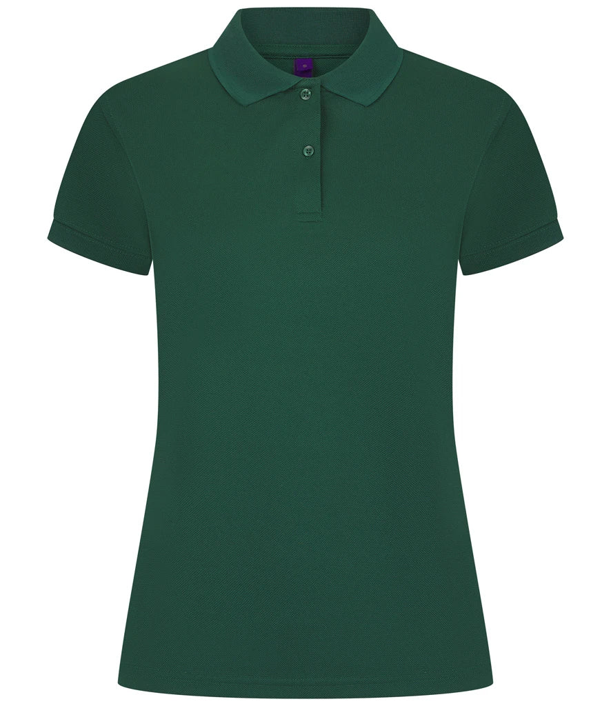 Henbury Ladies Coolplus® Wicking Piqué Polo Shirt — Bottle Green