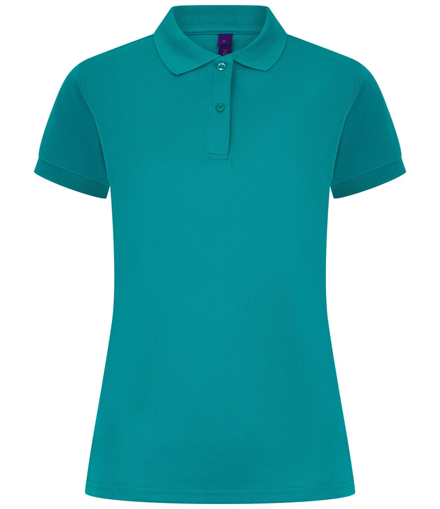 Henbury Ladies Coolplus® Wicking Piqué Polo Shirt — Bright Jade