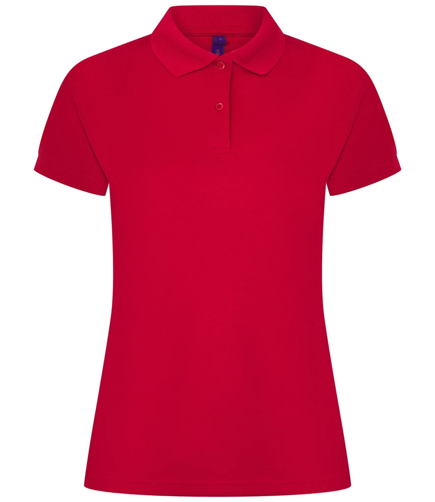 Henbury Ladies Coolplus® Wicking Piqué Polo Shirt — Classic Red