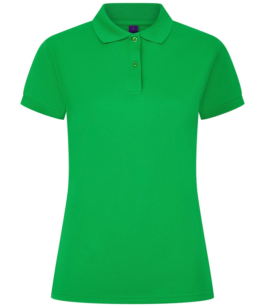 Henbury Ladies Coolplus® Wicking Piqué Polo Shirt — Kelly Green