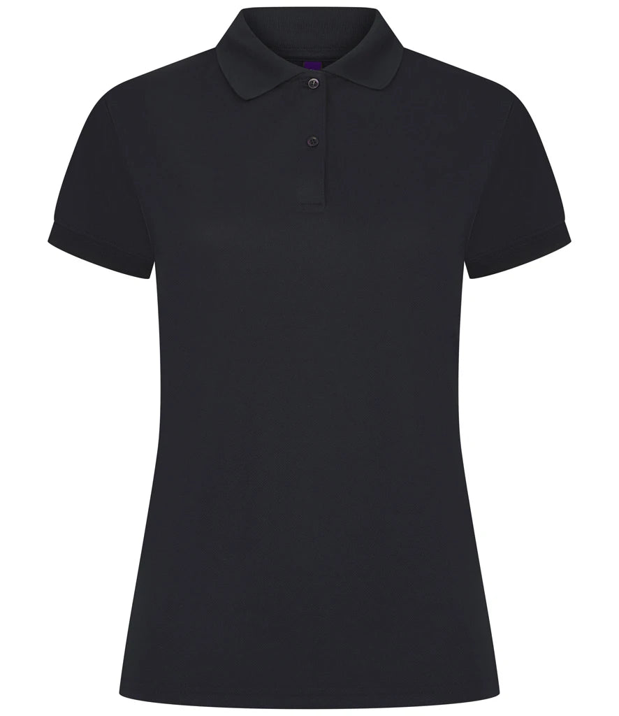Henbury Ladies Coolplus® Wicking Piqué Polo Shirt — Navy
