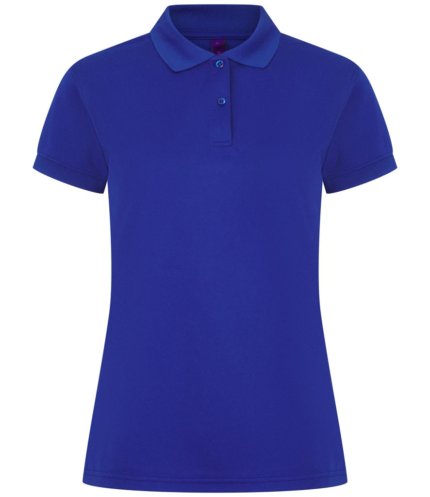 Henbury Ladies Coolplus® Wicking Piqué Polo Shirt — Royal Blue