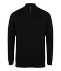 Henbury Unisex Zip Through Cardigan — Black