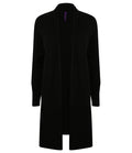 Henbury Ladies Longline Open Cardigan — Black