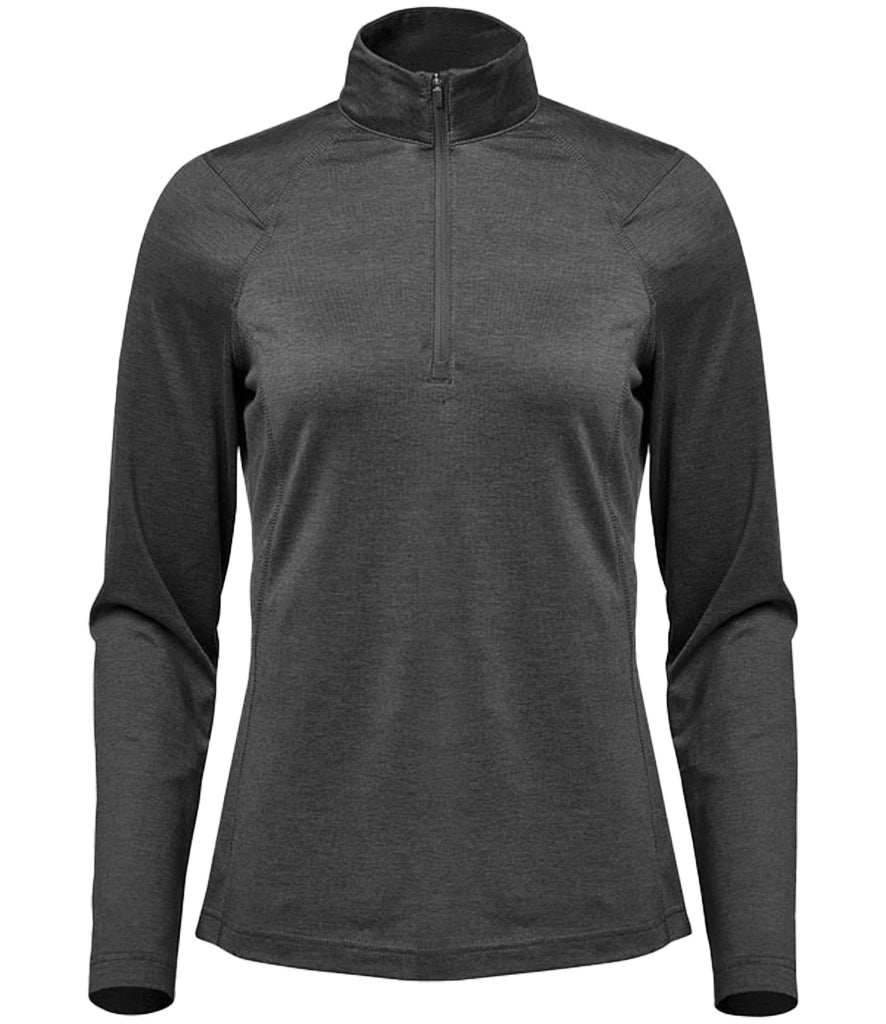 Stormtech Ladies Milano 1/4 Zip Pullover — Charcoal Heather